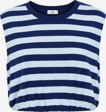 Top 'Viscosa Righe' di I AM in blu: frontale