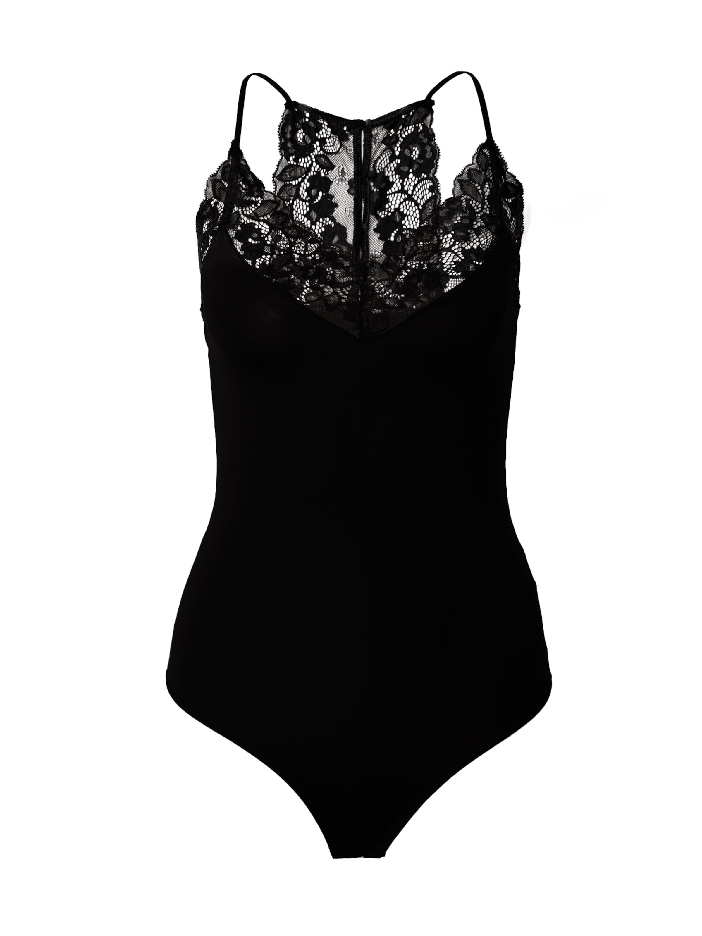 PIECES - Camisa body 'KORNELIE' em preto: frente