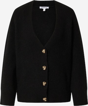 EDITED Knit Cardigan 'Tala' in Black: front