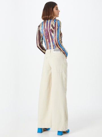 The Ragged Priest Wide Leg Jeans 'SWEEPER' in Beige