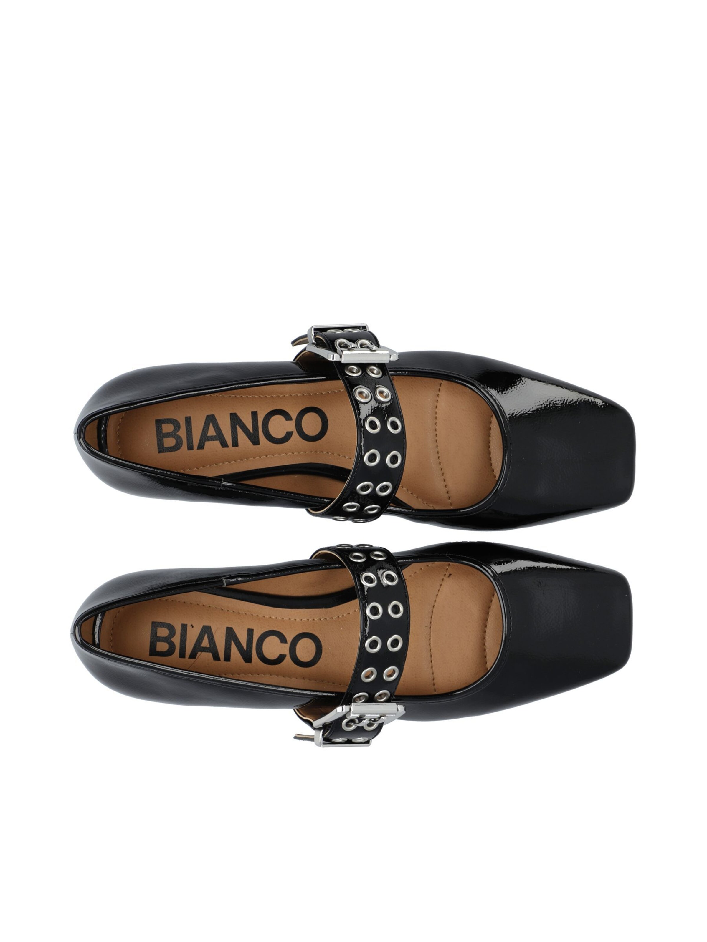Bianco Strap ballerina 'ROSE' in Black