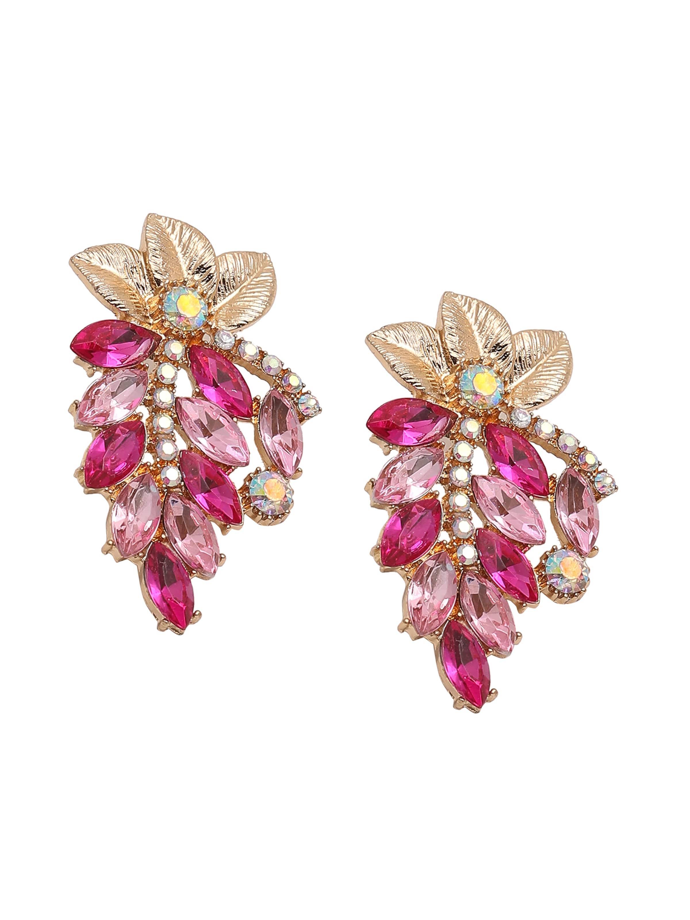 SOHI Обеци ' Gyatri ' в розово: отпред