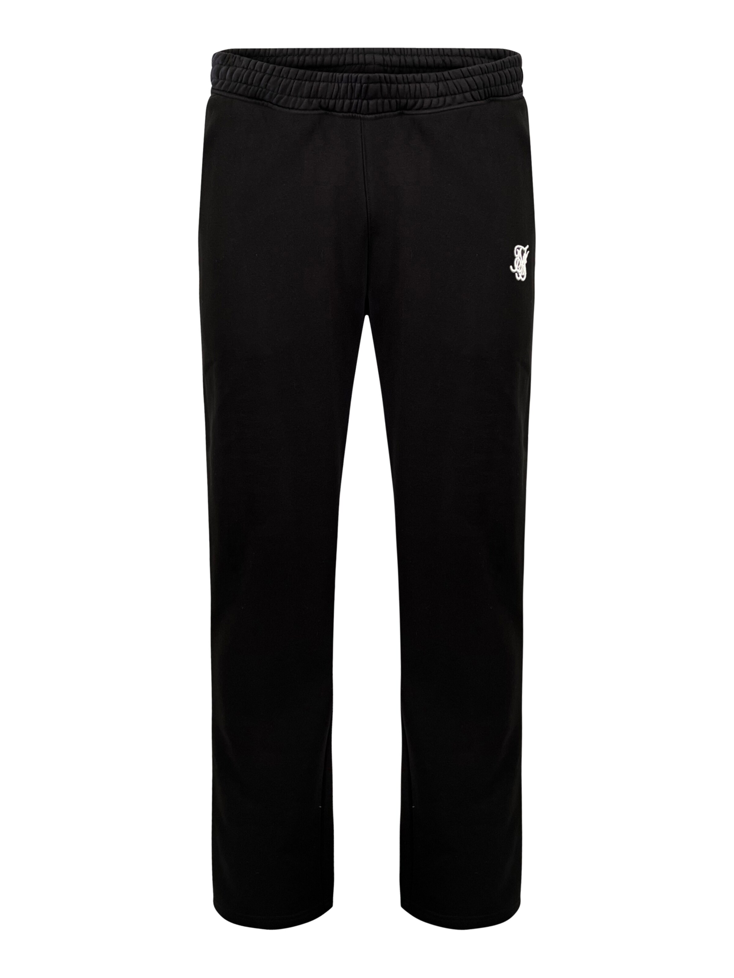 SikSilk Wide Leg Hose in Schwarz: Vorderseite