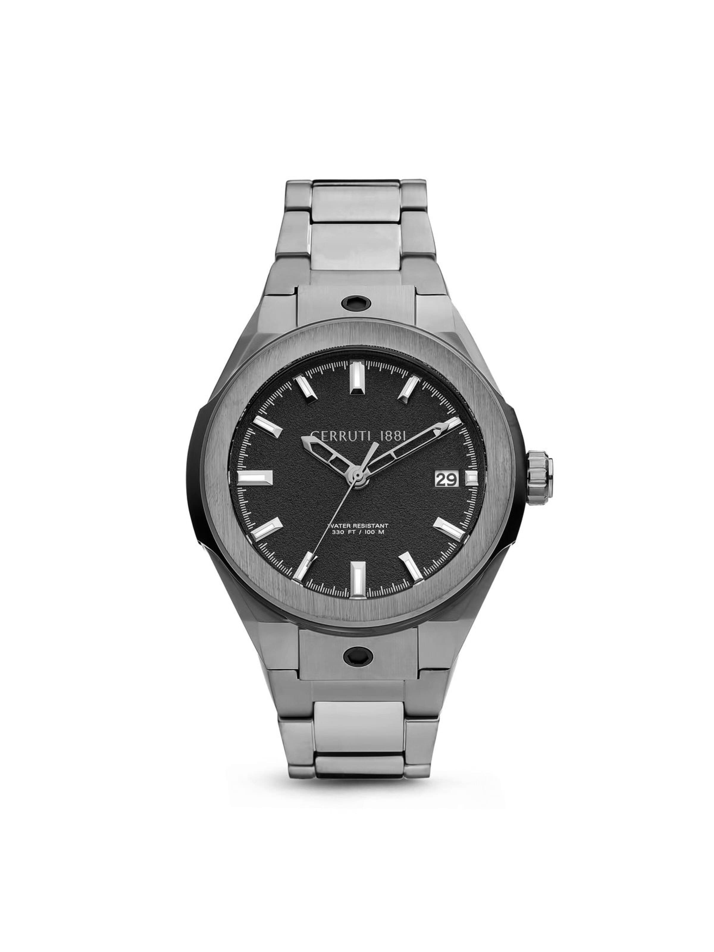 Montre à affichage analogique CERRUTI 1881 en argent : devant