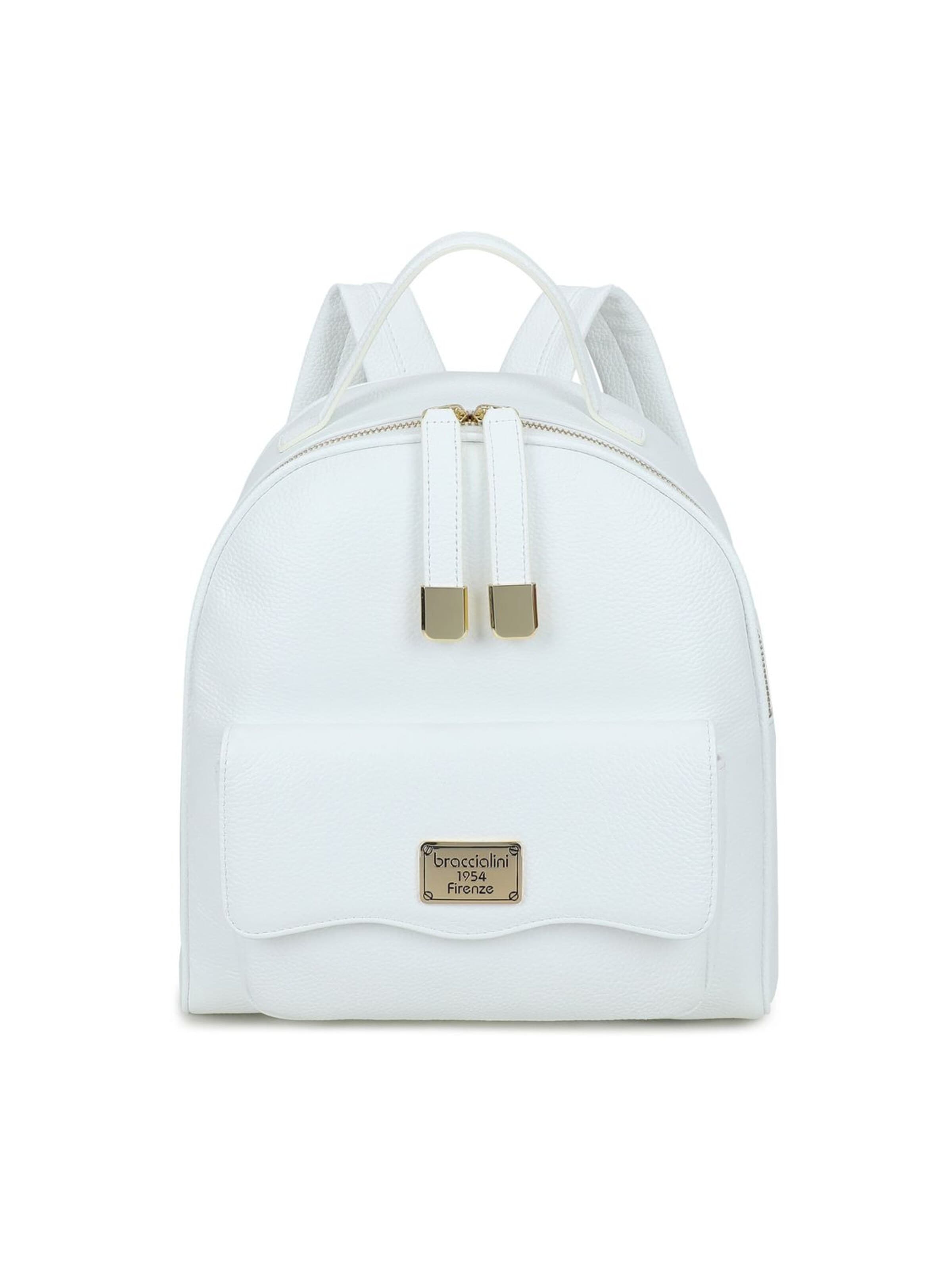 Braccialini - Mochila 'Sara' en blanco: frente