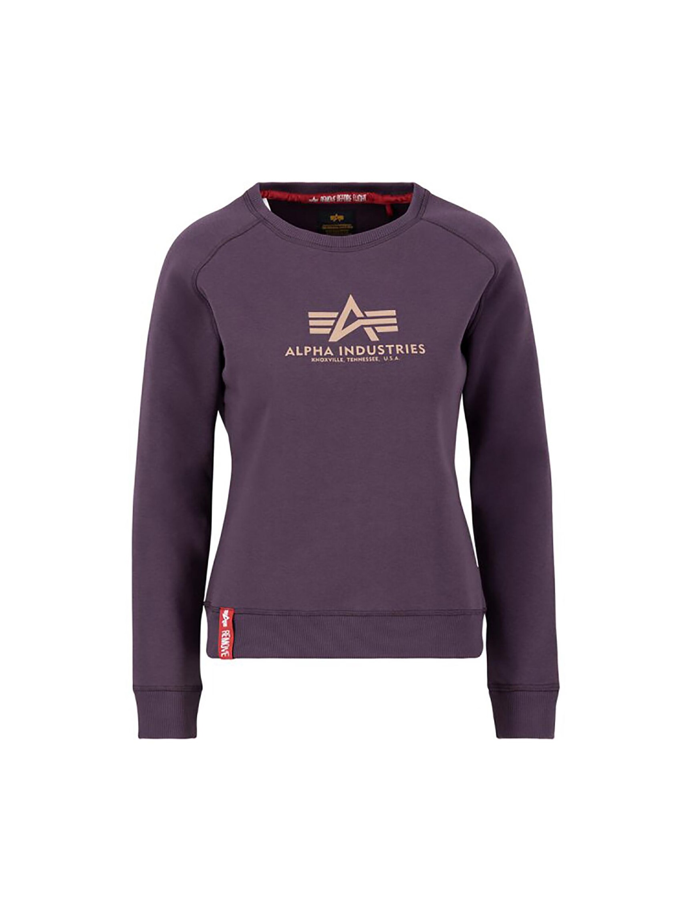 ALPHA INDUSTRIES Sweatshirt 'Basic' in Purple: front
