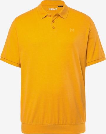 Men Plus Poloshirt in Orange: Vorderseite