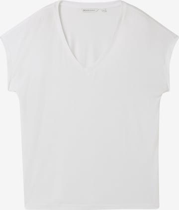 T-shirt TOM TAILOR DENIM en blanc : devant