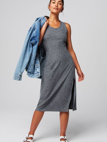 Fabletics Kleid 'JERSEY MIDI DRESS' in Grau
