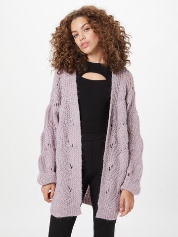 Cardigan 'Fiona' ABOUT YOU en violet : devant