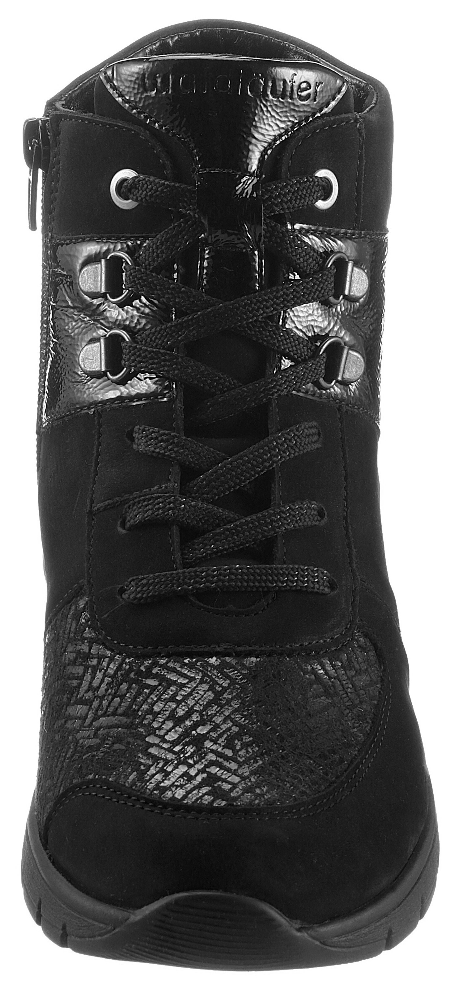 WALDLÄUFER Lace-Up Ankle Boots in Black