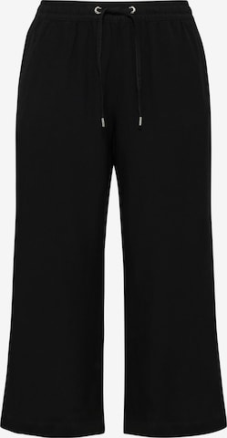 QS Regular Broek in Zwart: voorkant