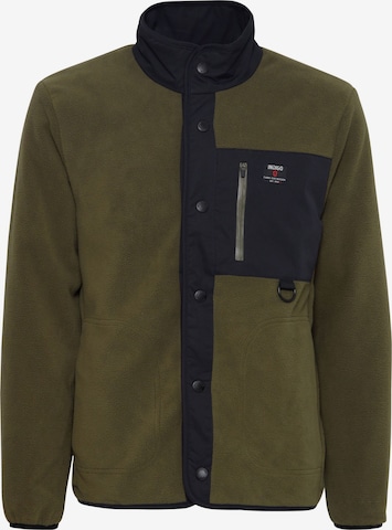INDICODE JEANS Fleece Jacket 'Majsol' in Green: front