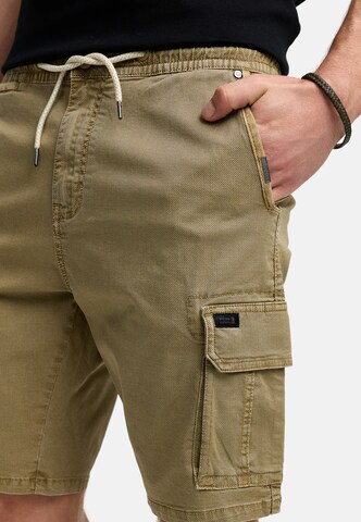 INDICODE JEANS Regular Cargo trousers 'Kews' in Beige