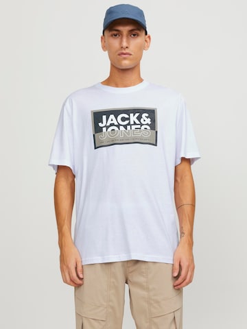 JACK & JONES Μπλουζάκι 'LOGAN' σε λευκό: μπροστά