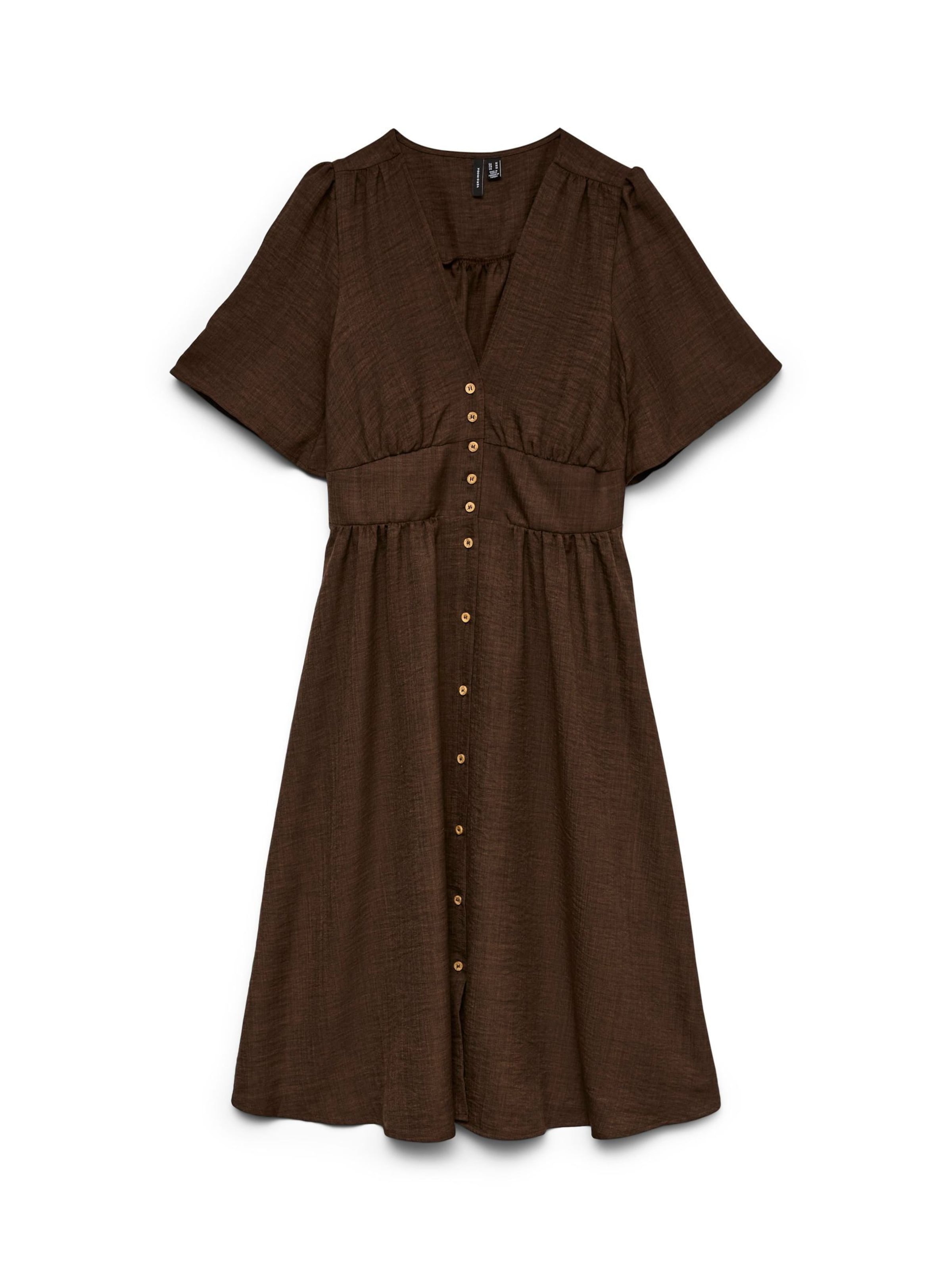 Robe-chemise 'VMMelaney' VERO MODA en marron : devant