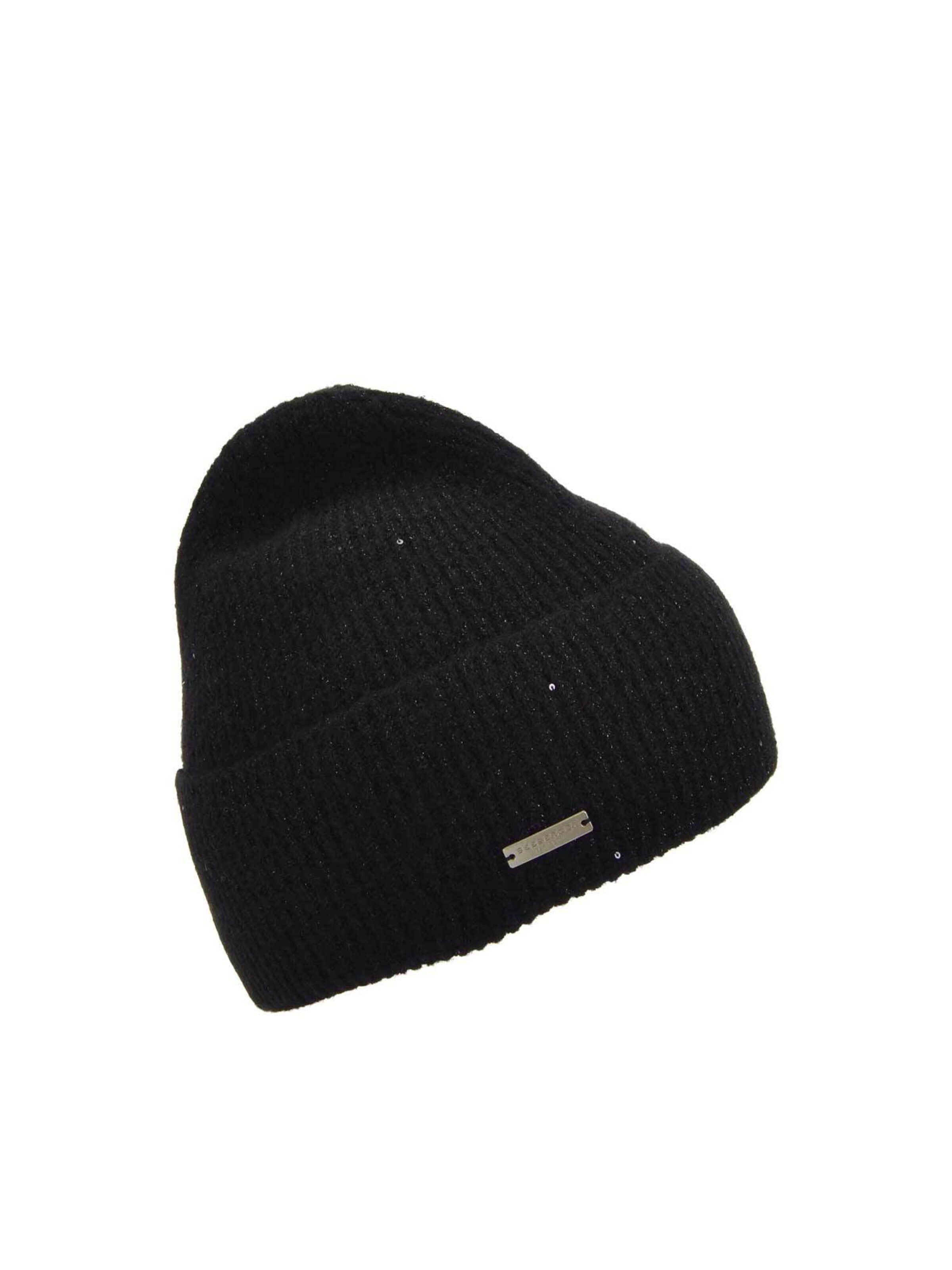 Seeberger Beanie 'Mütze' in Black: front