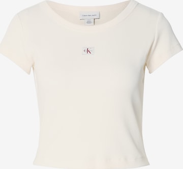 Calvin Klein Jeans Shirt in Wit: voorkant