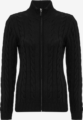 Felix Hardy Knit Cardigan in Black: front