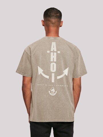 F4NT4STIC Shirt 'Ahoi Anker Knut & Jan Hamburg' in Beige