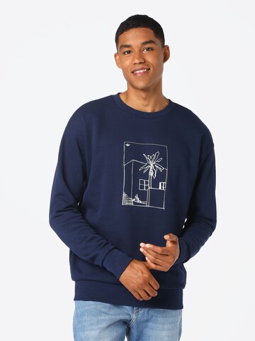 ADIDAS ORIGINALS Sweatshirt in Blauw: voorkant