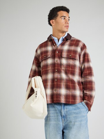 Abercrombie & Fitch Comfort fit Overhemd in Rood: voorkant