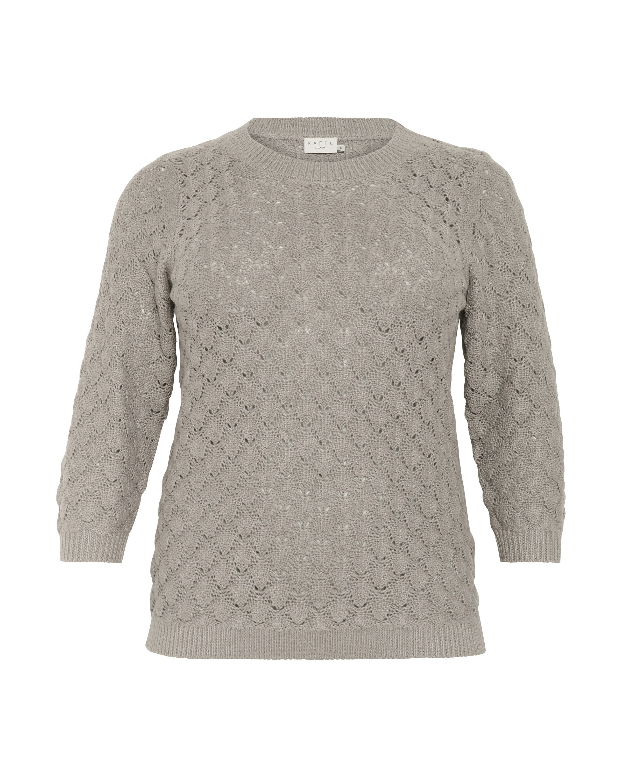 KAFFE CURVE - Pullover 'KCMani' em bege: frente