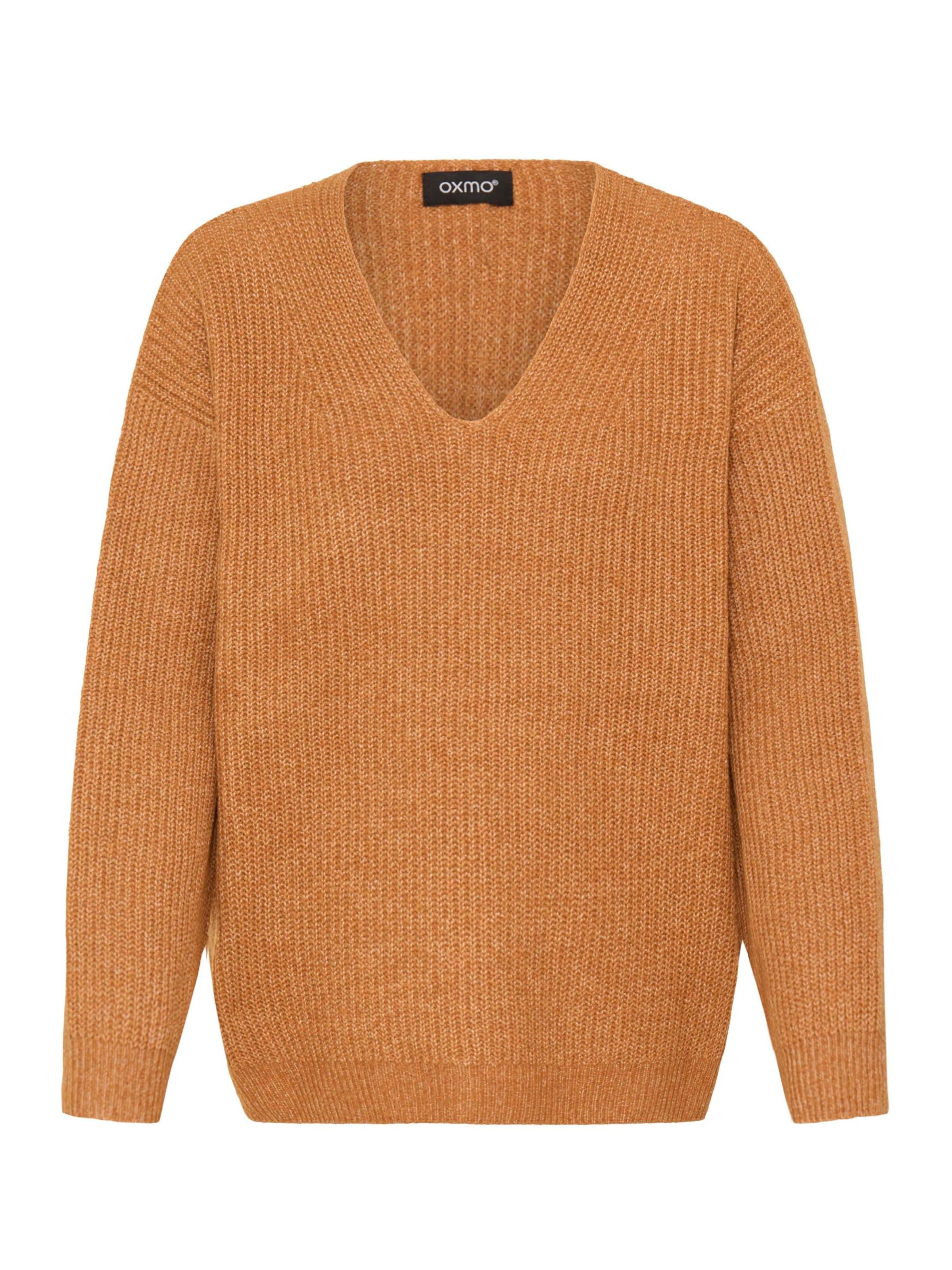 Pull-over ' OXICALLIE ' Oxmo en marron : devant