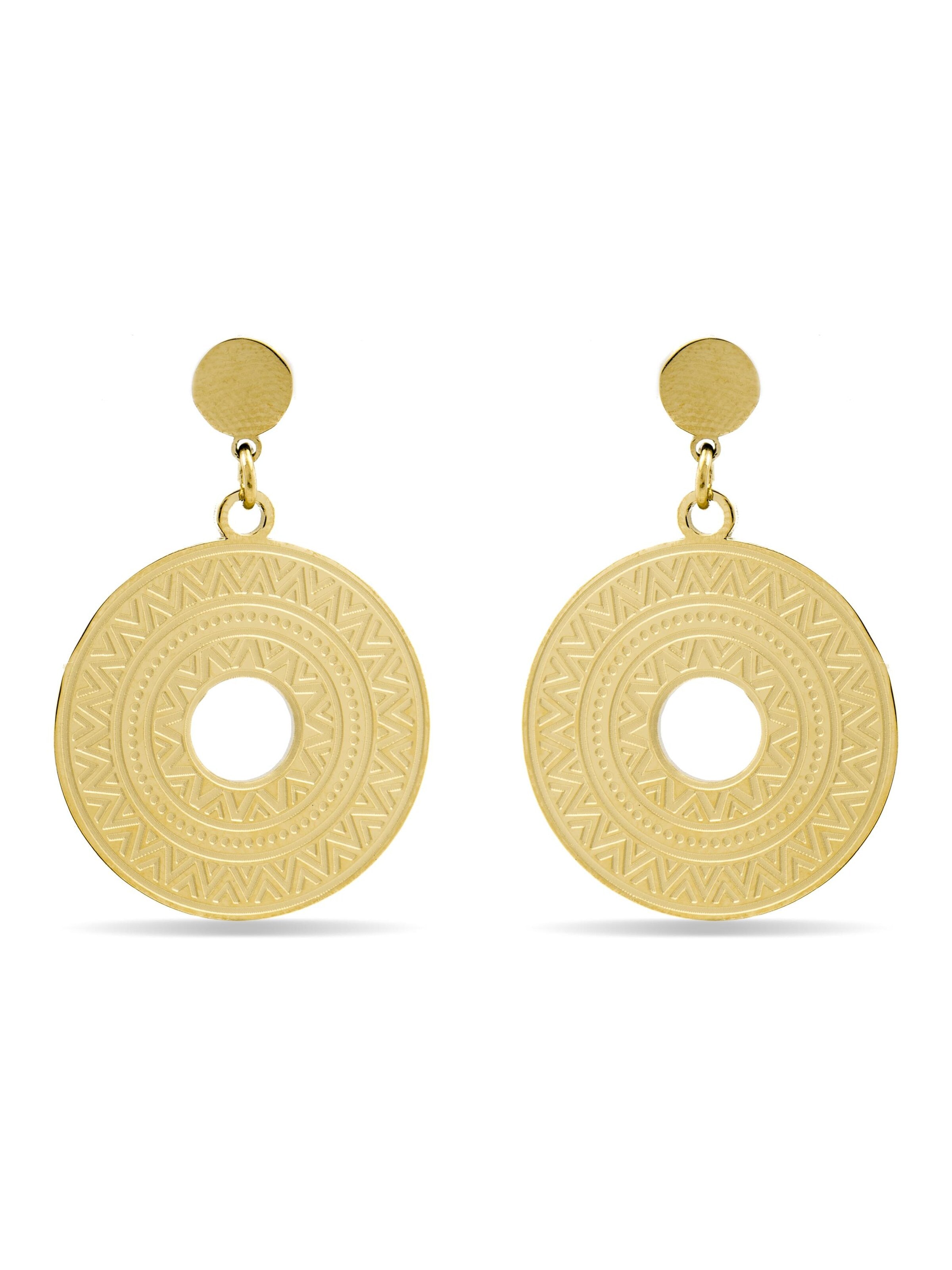 Luxenter Earrings 'Thata' in Gold: front