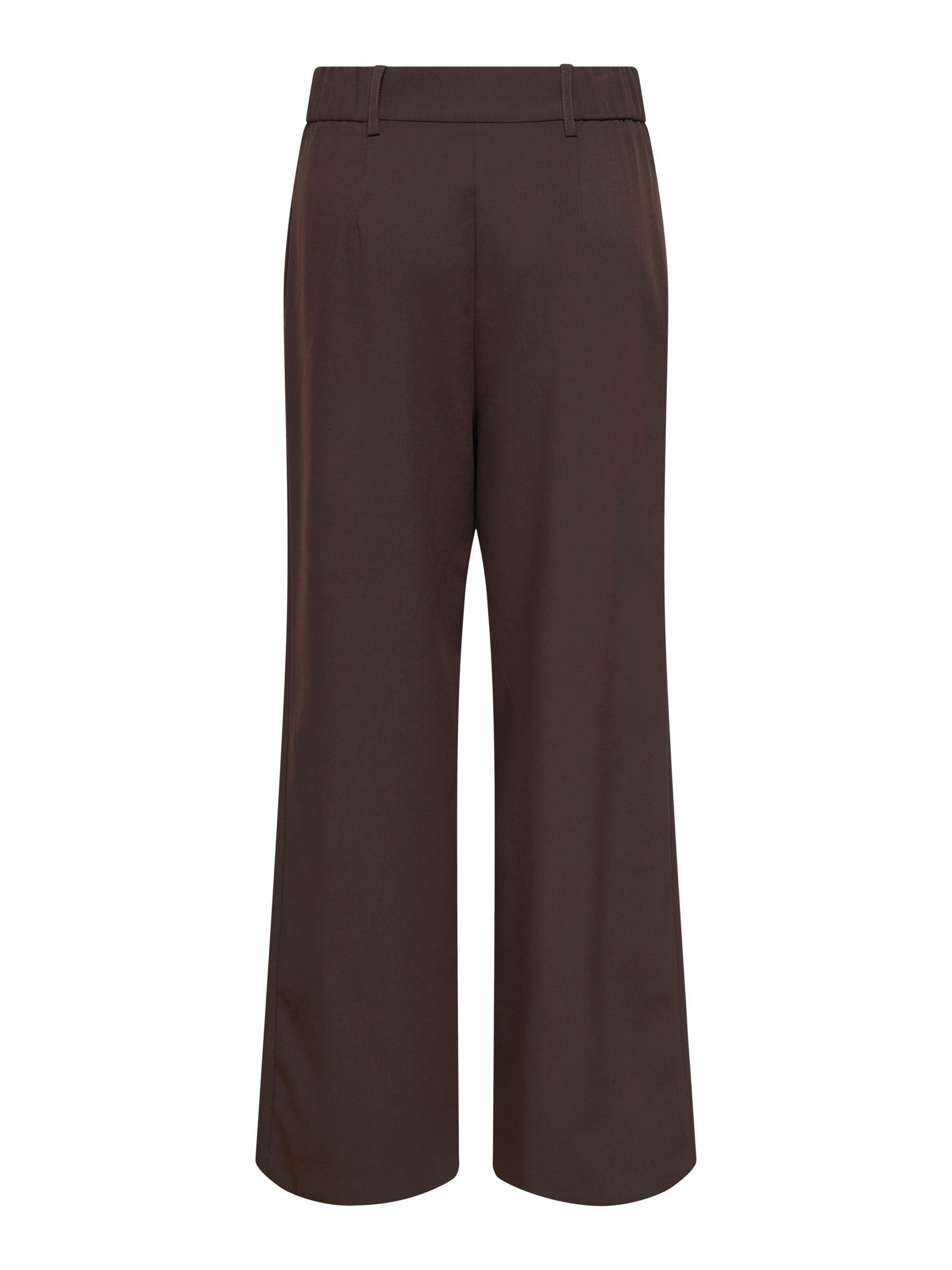 ONLY Regular Pleat-Front Pants 'ONLLinda-Raven' in Brown