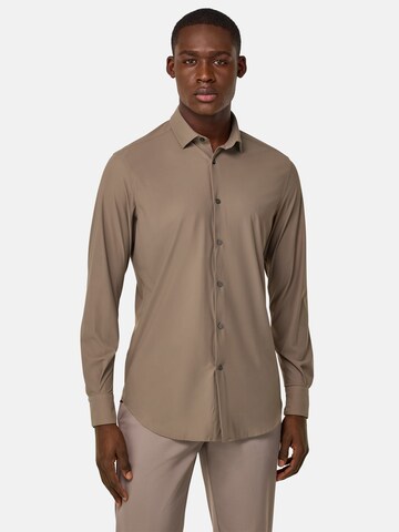 Coupe slim Chemise 'B Tech' Boggi Milano en gris : devant