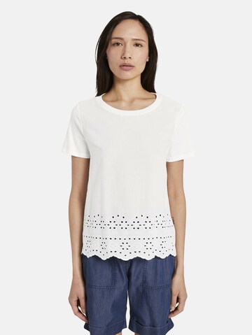 T-shirt TOM TAILOR en beige : devant