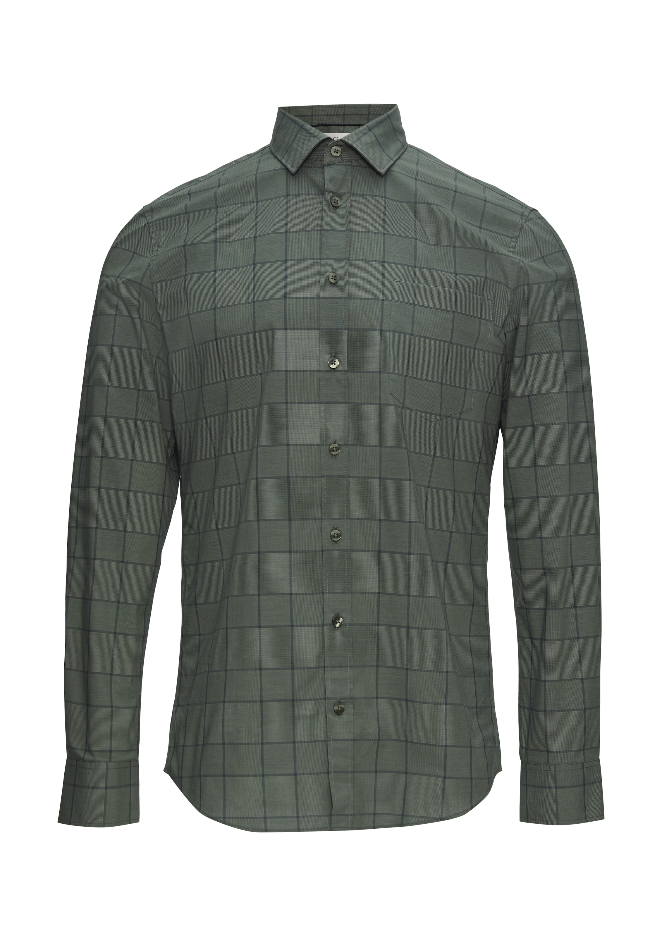 s.Oliver BLACK LABEL Regular fit Πουκάμισο σε πράσινο: μπροστά