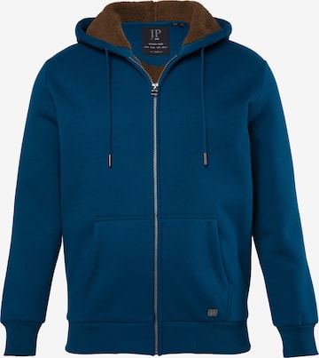 JP1880 Sweatjacke in Blau: Vorderseite