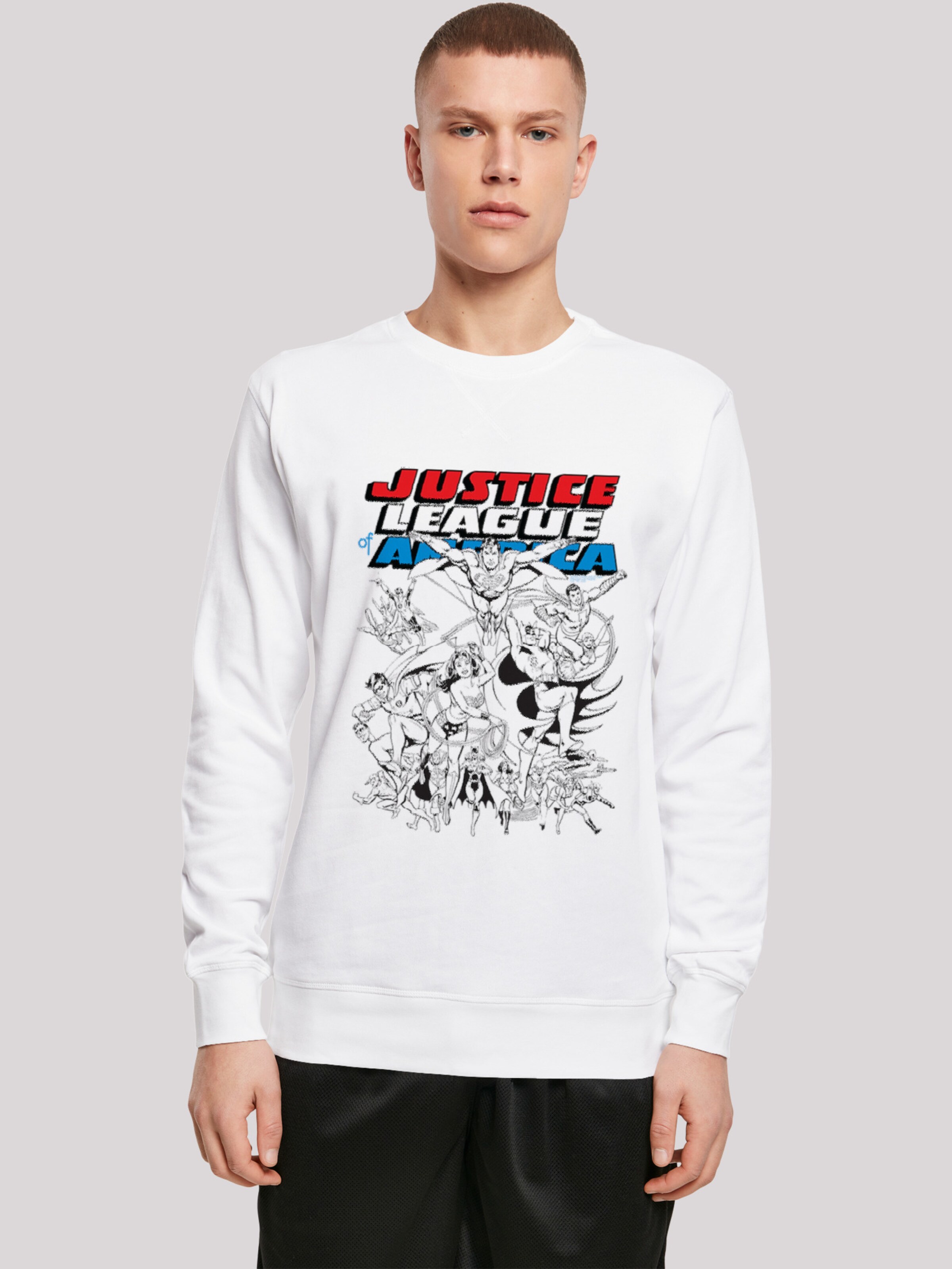 Männer Sweat F4NT4STIC Sweatshirt 'DC Comics Justice League of America ' in Weiß - MG36218 Männer Sweat F4NT4STIC Sweatshirt 'DC Comics Justice League of America ' in Weiß - MG36218