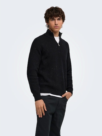Only & Sons - Jersey 'ONSLOGAN' en negro: frente