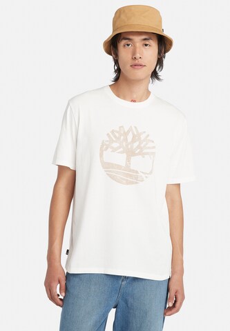 balts TIMBERLAND T-Krekls 'Garment Dye': no priekšpuses