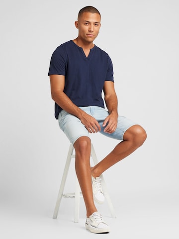 QS T-Shirt in Blau