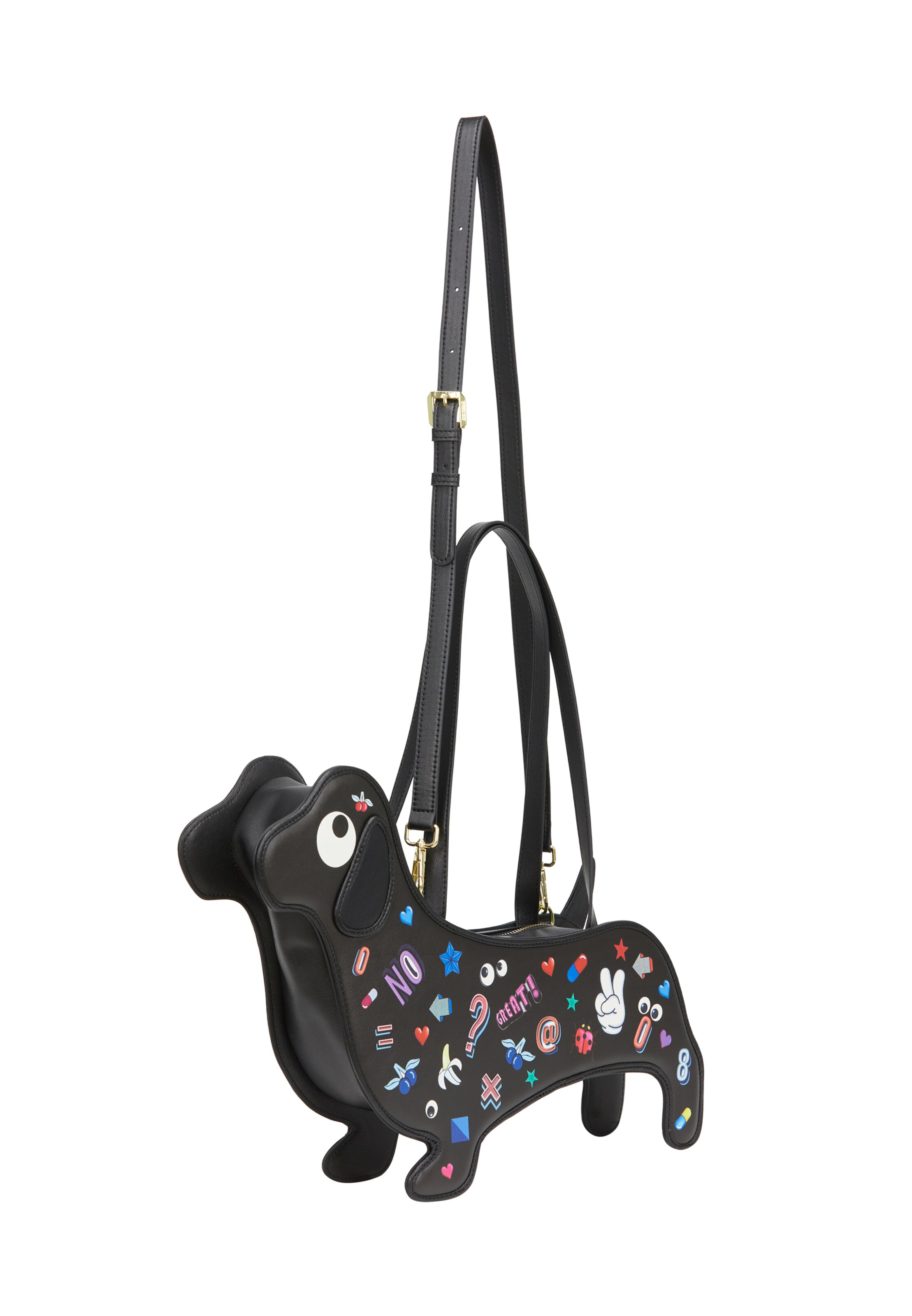 MYMO Handtas 'Pop Eyetheme' in Zwart