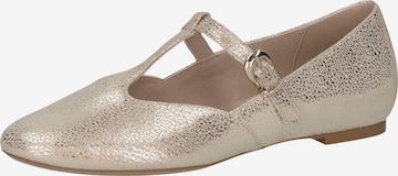 CAPRICE Classic Flats in Silver: front