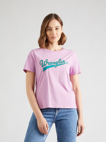 T-shirt WRANGLER en violet : devant