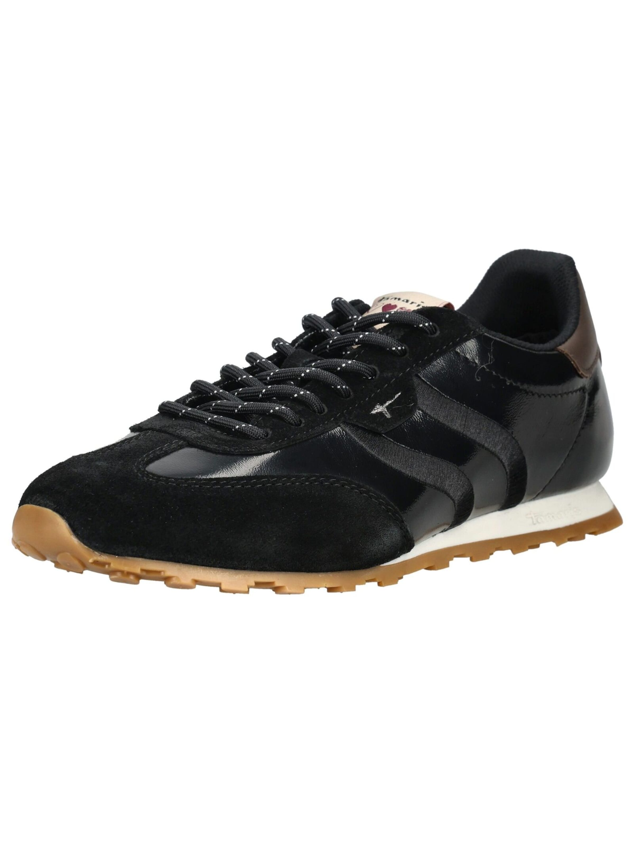 Baskets basses Tamaris en noir : devant