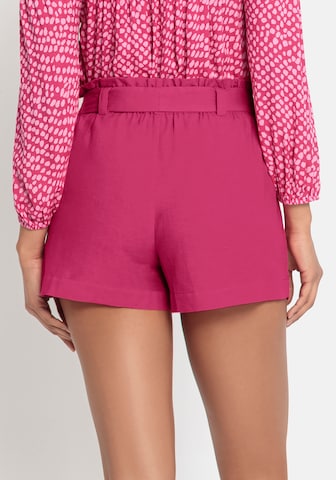 LASCANA Loose fit Pleated Pants in Pink