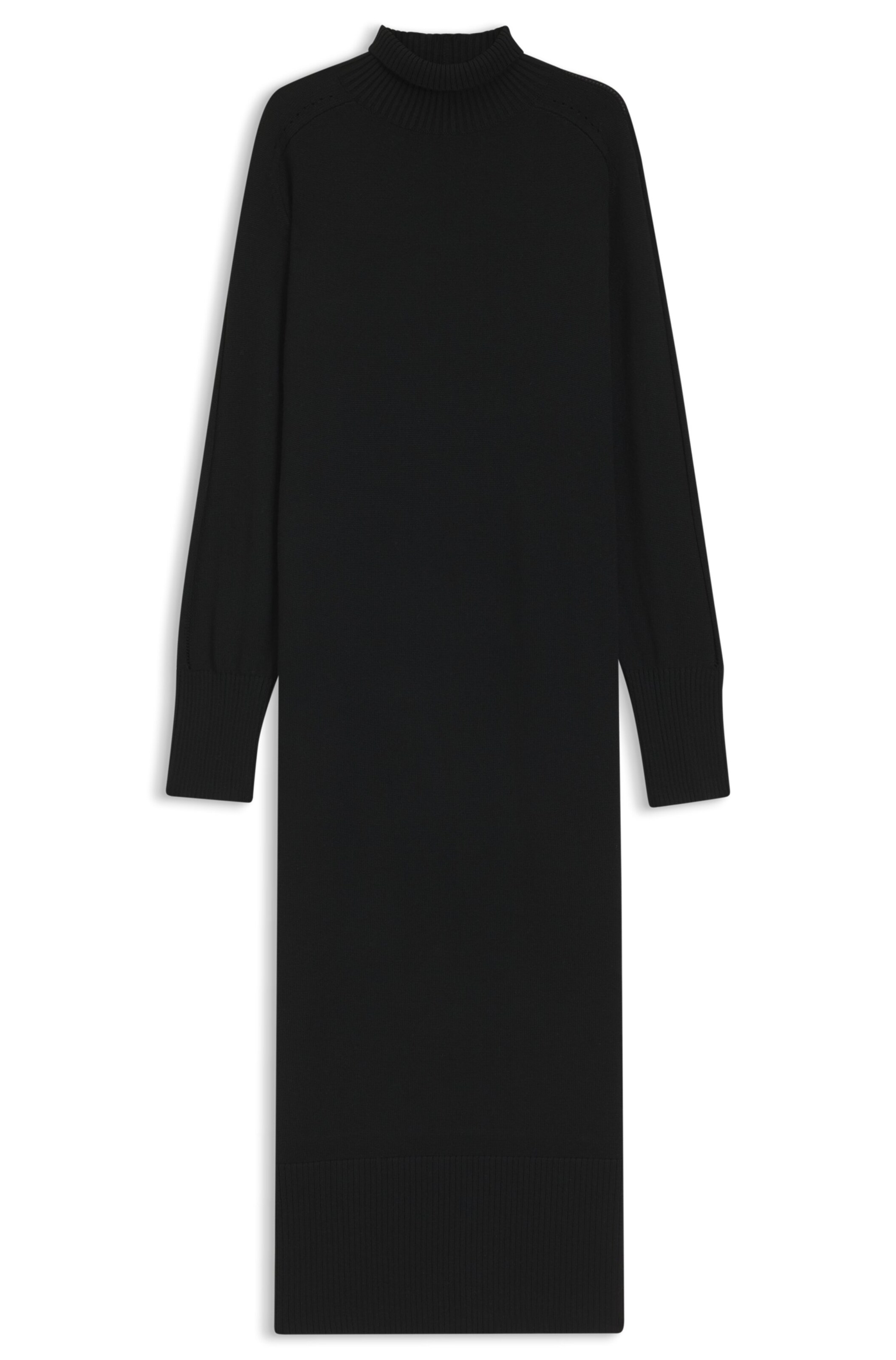 BOSS Knitted dress in Black: front