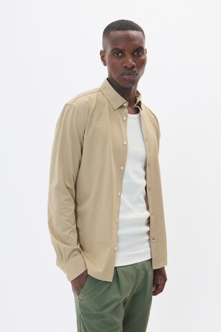 Matinique Regular fit Overhemd 'Trostol' in Beige: voorkant