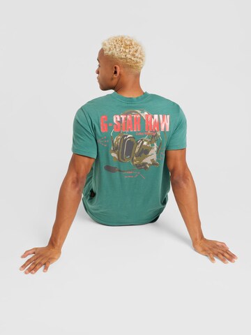T-Shirt 'Headphones' G-Star RAW en vert : devant