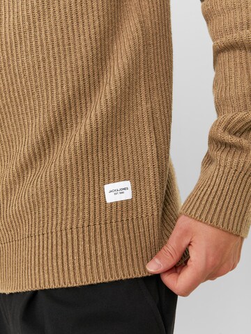 JACK & JONES - Pullover 'Pannel' em castanho