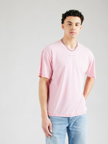 T-Shirt DIESEL en rose : devant
