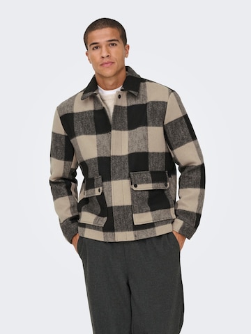 Veste mi-saison 'ONSCONNOR' Only & Sons en noir : devant