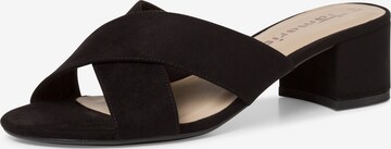 TAMARIS Mules in Black: front